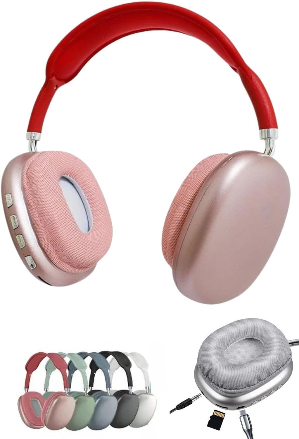 Auris Air P9 Bluetooth Kablosuz Kulaküstü Kulaklık Pembe